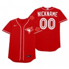 Any Size Toronto Blue Jays Custom Baseball Jersey Red