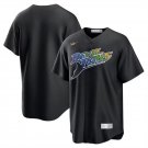 Men's Youth Tampa Bay Rays Blank Black Throwback Cooperstown Baseball Jersey
