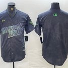 Men's Tampa Bay Rays Blank Charcoal 2024 City Connect Stitched Baseball Jersey