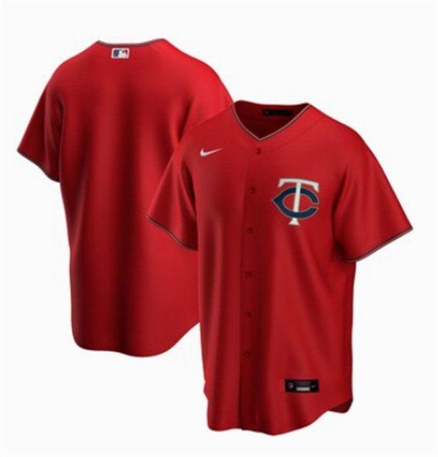 Minnesota Twins Blank Red Cool Baseball Stitched Jersey