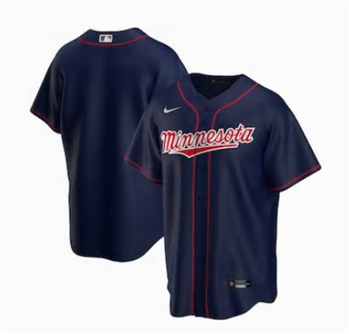 Minnesota Twins Blank Navy Cool Baseball Stitched Jersey