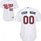 Men's Minnesota Twins Customized White Pinstripe Jersey