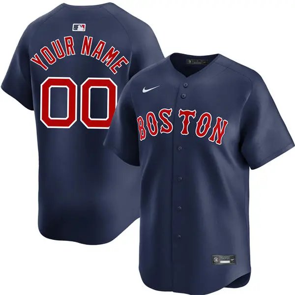 Any Size Boston Red Sox Nike Custom Baseball Jersey Navy