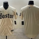Boston Red Sox Blank Cream Gothic Vapor Limited Stitched Baseball Jersey