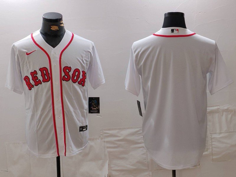 Boston Red Sox Blank White Limited Stitched Baseball Jersey