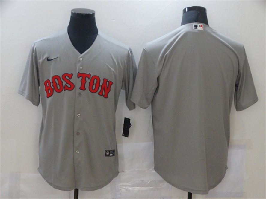 Boston Red Sox Blank Gray Limited Stitched Baseball Jersey
