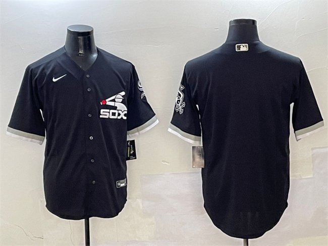 Men's Chicago White Sox Blank Black Stitched Cool Base Jersey