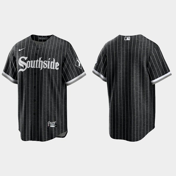 Any Size Chicago White Sox Blank City Cool Base Jersey Black