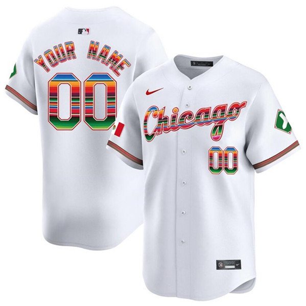 Men's Chicago White Sox Custom White Mexico Vapor Premier Limited Stitched Jersey