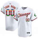 Men's Chicago White Sox Custom White Mexico Vapor Premier Limited Stitched Jersey