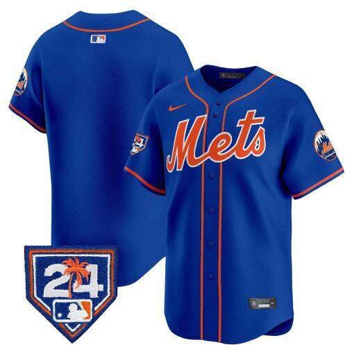 New York Mets Blank Royal Spring Training V2 Limited Stitched Baseball Jersey