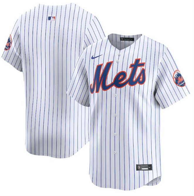 New York Mets Blank White Home Limited Stitched Baseball Jersey