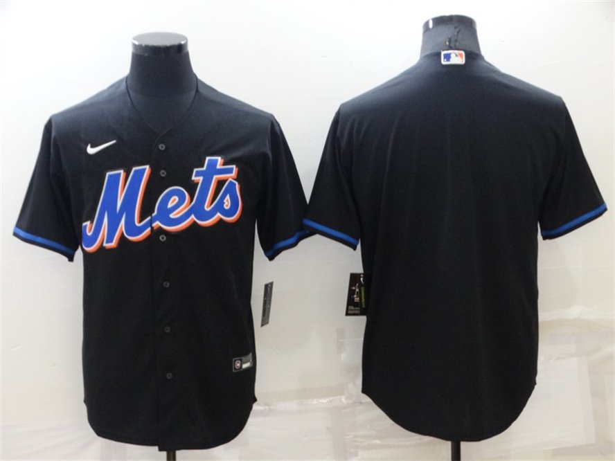 New York Mets Blank Black Stitched MLB Cool Base Nike Jersey