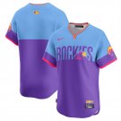 Men's Colorado Rockies Blank Purple/Light Blue 2025 City Connect Limited Stitched Jersey