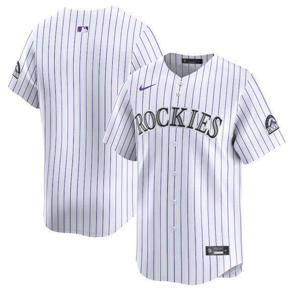 Colorado Rockies Blank White Home Limited Stitched Baseball Jersey