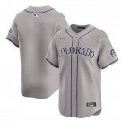 Colorado Rockies Blank Gray Limited Stitched Cool Baseball Jersey
