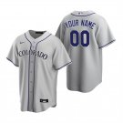 Any Size Colorado Rockies Custom Baseball Jersey Gray