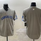Kansas City Royals Blank Gray Away Limited Stitched Baseball Jersey