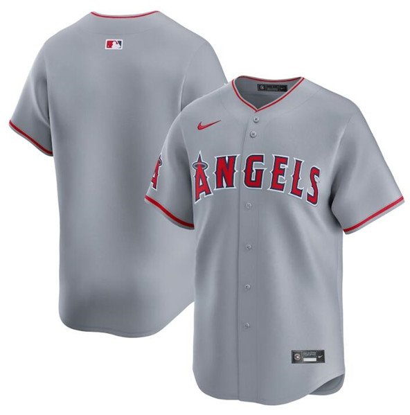 Los Angeles Angels Blank Gray Away Limited Baseball Stitched Jersey