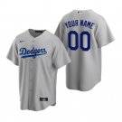 Los Angeles Dodgers Custom Nike Gray Stitched MLB Cool Base Jersey