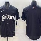 Men's Los Angeles Dodgers Blank Black 2025 LA Gothic Style With 2024 World Jersey