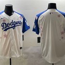 Men's Los Angeles Dodgers Blank White Royal 2025 Tokyo Series Limited Jersey
