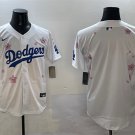 Men's Los Angeles Dodgers Blank White 2025 Tokyo Series Limited Stitched Jersey