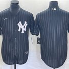 Men's New York Yankees Blank Black Pinstripe Cool Base Stitched Player Jersey