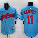 Cleveland Guardians #11 José Ramírez Blue Vapor Premier Limited Stitched Jersey