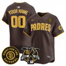 San Diego Padres Custom Brown Tony Gwynn & Faithful Patch Limited Jersey
