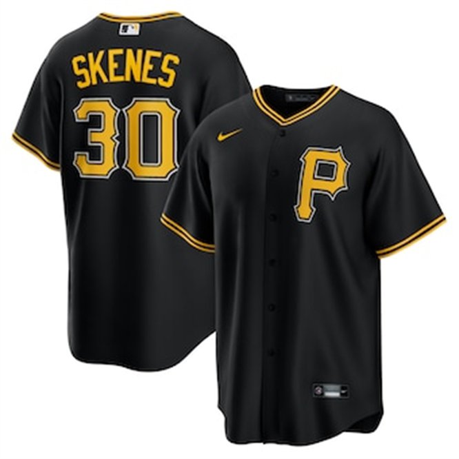 Pittsburgh Pirates #30 Paul Skenes Nike Black Alternate Replica Player Jersey