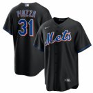 NYM#31 Mike Piazza Black Cool Base Stitched Jersey