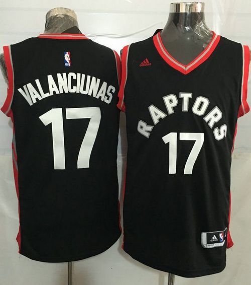 Raptors #17 Jonas Valanciunas Black Stitched NBA Jersey