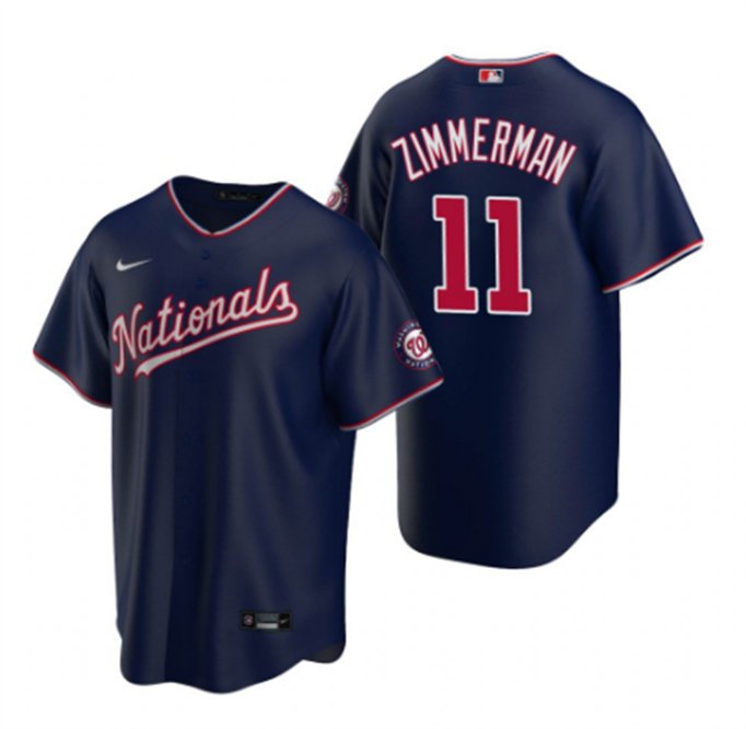 WAS #11 Ryan Zimmerman Cool Base Jersey Navy Blue