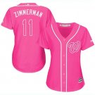 Women's Nationals #11 Ryan Zimmerman Pink Fashion Stitched Player Jersey