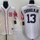 Men's New York Yankees #13 Jazz Chisholm Jr. White American Style Limited Stitched Baseball Jersey