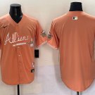 Atlanta Braves Blank Peach Atliens & Peach With Outkast Patch Vapor Jersey