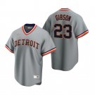 Mens Detroit Tigers #23 Kirk Gibson Cooperstown Jersey Grey