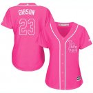 Women's Los Angeles Dodgers #23 Kirk Gibson Pink Fashion Stitched Baseball Jersey