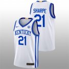 Mens Youth Kentucky Wildcats #21 Shaedon Sharpe White Home College Basketball Jersey