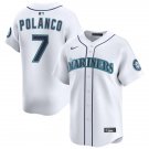 Seattle Mariners #7 Jorge Polanco White Home Limited Player Jersey