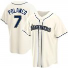 Seattle Mariners #7 Jorge Polanco Nike Cream Alternate Limited Player Jersey