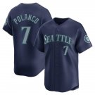 Seattle Mariners #7 Jorge Polanco Nike Navy Road Limited Player Jersey