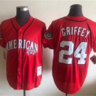 SEA #24 Ken Griffey Jr. Mitchell & Ness Red Cooperstown Throwback Jersey