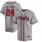 Atlanta Braves #24 Jarred Kelenic Nike Gray Away Limited Jersey