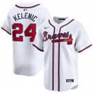Any Size Atlanta Braves #24 Jarred Kelenic 2024 Home Cool Baseball Jersey White