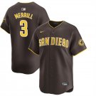 Mens Womens Youth San Diego Padres #3 Jackson Merrill Brown Away Jersey