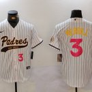 Men's San Diego Padres #3 Jackson Merrill white Cool Base Stitched Baseball jersey