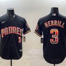 Men's San Diego Padres #3 Jackson Merrill Black Mexico Cool Base Stitched Baseball Jersey
