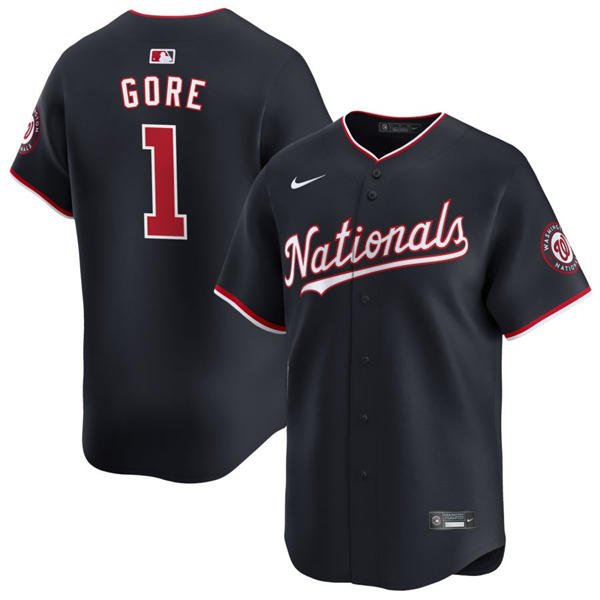 Washington Nationals #1 MacKenzie Gore Nike Navy Alternate Limited Player Jersey